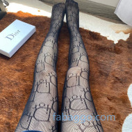 Dior Logo Mesh Tights Black 2020