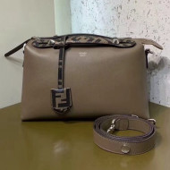 Fendi Leather Boston By The Way Regular Bag with FF Motif Brown 2019