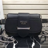 Prada Sidonie Leather Belt Bag 1BL021 Black 2019