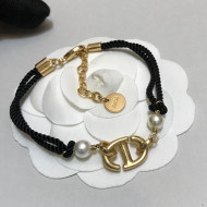 Dior CD Navy Bracelet Black 2021 100847