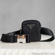 Prada Woven Nylon Tape Belt 2CN076 Black 2022