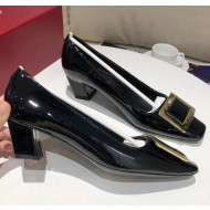 Roger Vivier Belle Vivier Pumps in Patent Leather With 4.5cm Heel Black 2020