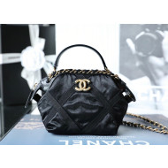 Chanel Quilted Nylon Clutch with Chain AP2669 Black 2022