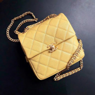 Chanel Grained Calfskin Backpack AS3108 Yellow 2022