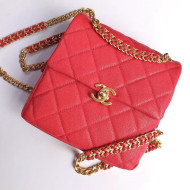 Chanel Grained Calfskin Backpack AS3108 Red 2022