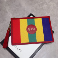 Gucci Baiadera Stripe Canvas Pouch 625602 Multicolor 2020