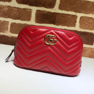 Gucci GG Marmont Large Cosmetic Case 625690 Red 2020