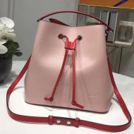 Louis Vuitton Epi Leather Lockme Bucket Bag Pink/Red 2017