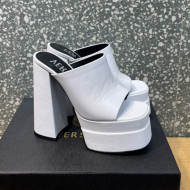 Versace Calfskin Platform Slide Sandals 15.5cm White 2022 24