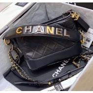 Chanel Small CHANEL'S GABRIELLE Hobo Bag in Aged Calfskin AS0865 Black 2020(Top Quality)