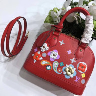 Louis Vuitton Monogram Flower Epi Alma BB Bag M53513 Red 2017