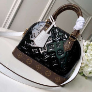 Lousi Vuitton Monogram Vernis Leather/Monogram Canvas Alma BB Bag M44389 Black 2019