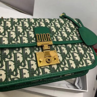 Dior Oblique Canvas Medium "Dioraddict" Flap Bag Green 2018