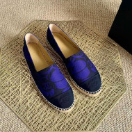 Chanel Print Espadrilles Royal Blue 2021 112303