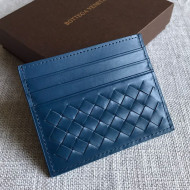 Bottega Veneta Woven Credit Card Case/Holder Blue 2021