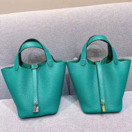 Hermes Picotin Lock 18cm/22cm in Clemence Leather with Silver/Gold Hardware Green(All Handmade)