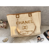 Chanel Deauville Mixed Fibers Medium Shopping Bag A67001 Beige 2022 05