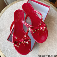 Valentino PVC Stud Flat Flip-flops Red 2021