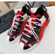 Dolce & Gabbana NS1 Sneakers in Mixed Materials Black/Red 2020(For Women and Men)