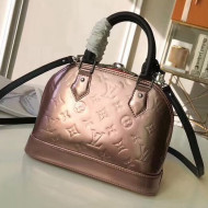 Louis Vuitton Metallic Pink Monogram Vernis Alma BB Bag 2018