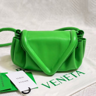 Bottega Veneta Beak Small Lambskin Crossbody Bag Parakeet Green 2021