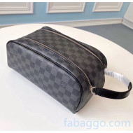 Louis Vuitton DOPP KIT Toilet Pouch in Damier Graphite Canvas N40127 2020