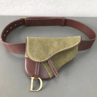 Dior Saddle Belt Bag in Denim Canvas & Calfskin 2019