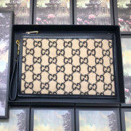 Gucci GG Wool Pouch 597627 Beige 2019