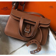 Hermes Halzan Togo Calfskin Leather Bag In Brown 2020