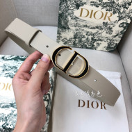 Dior Calfskin Belt 3cm with Bi-color CD Buckle Grey 2021