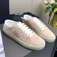 Saint Laurent Suede Sneakers Pink 2021 01