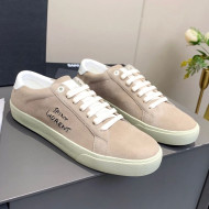 Saint Laurent Suede Sneakers Beige 2021 02