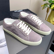 Saint Laurent Suede Sneakers Grey 2021 03