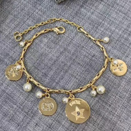 Dior Clover Star Pendant Bracelet Gold 2019