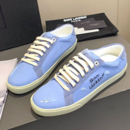 Saint Laurent Canvas Sneakers Blue 2021 05