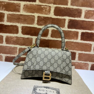 Balenciaga x Gucci Hourglass GG Canvas Small Bag ‎681697 Beige 2022