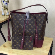 Louis Vuitton Monogram Canvas and Calfskin Hobo Bag Fuchsia 2018