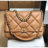 Chanel Quilted Goatskin Chanel 19 Maxi Flap Bag AS1162 Dark Beige 2020 Top Quality