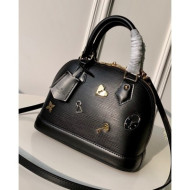 Louis Vuitton Love Lock Alma BB Top Handle in Epi Leather M52884 Black 2019