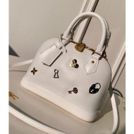 Louis Vuitton Love Lock Alma BB Top Handle in Epi Leather M52885 White 2019