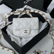 Chanel Lambskin Mini Belt Bag AP2305 White 2021