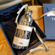 Dior Aqua Bottle 500ml with Shoulder Strap White/Silver 2022