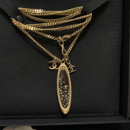 Chanel Pendant Necklace AB6987 Black 2021 