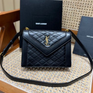 Saint Laurent Gaby Mini Satchel Bag in Quilted Lambskin 685574 Black 2022