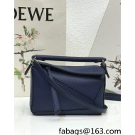 Loewe Puzzle Mini Bag in Smooth Calfskin Navy Blue 2022 10173