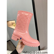 Louis Vuitton Drops Rubber Flat Half Boots Pink 2021 84