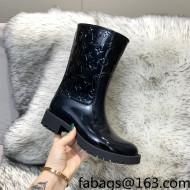 Louis Vuitton Drops Rubber Flat Half Boots Black 2021 83