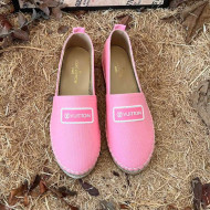 Louis Vuitton Logo Patch Canvas Espadrilles Pink 2021 45