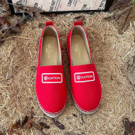 Louis Vuitton Logo Patch Canvas Espadrilles Red 2021 47