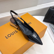 Louis Vuitton Magnetic Slingback Pump 3.5cm in Patent Calf Leather Black 2022